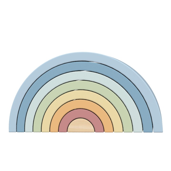 Wooden Pastel Rainbow -Tooky Toy - Montessori Educational Toy!