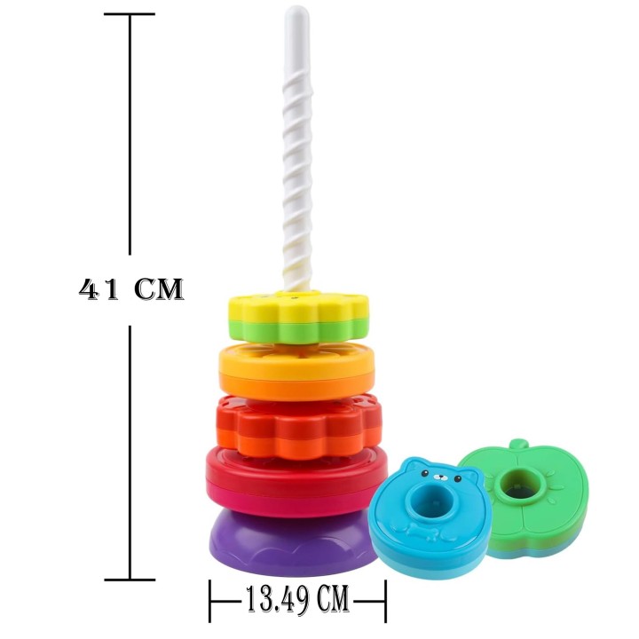Twisted Tower Pyramid Colorful WOOPIE - Educational Toy for Children