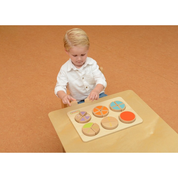 MASTERKIDZ Wooden Math Puzzle Fractions