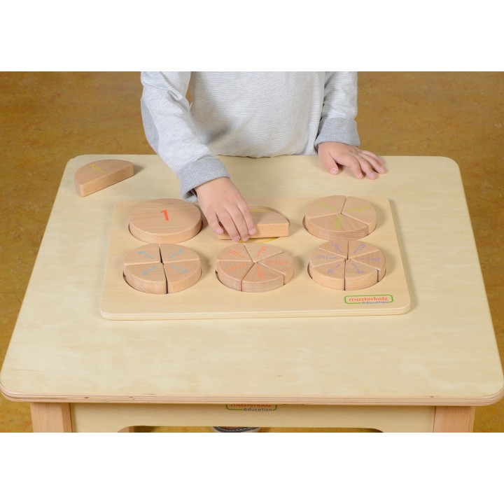 MASTERKIDZ Wooden Math Puzzle Fractions