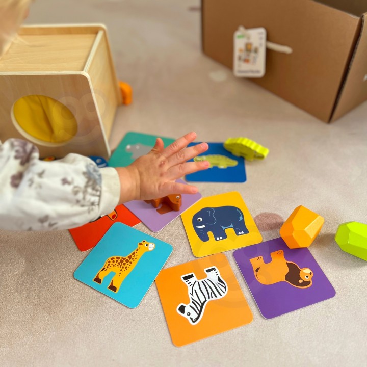 WOOPIE GREEN Box Pudełko XXL Montessori Edukacyjne 7w1 Sensoryczne 31-36 Mies.