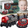 WOOPIE Electric Locomotive Remote Controlled Retro Train Wagons 4 pcs.