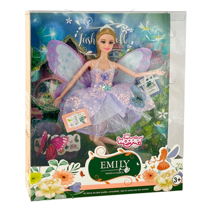 WOOPIE ROYAL EMI Fairy Doll – Fairytale Princess with Butterfly Wings