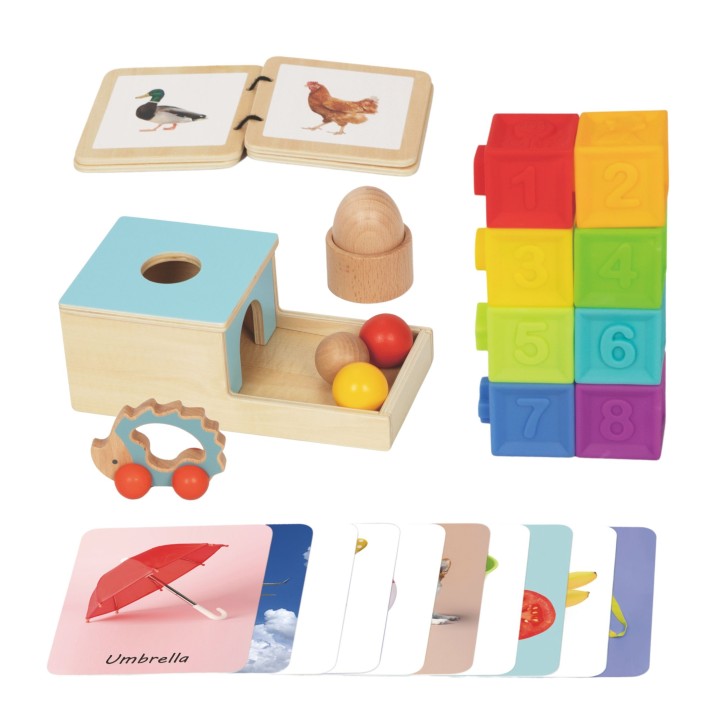 TOOKY TOY Box Pudełko XXL Montessori Edukacyjne 6w1 Sensoryczne 7-8 Mies