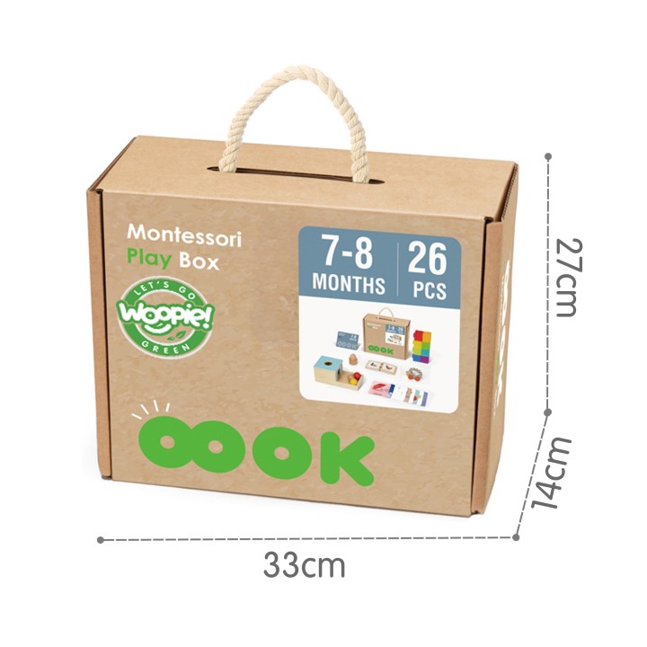 TOOKY TOY Box Pudełko XXL Montessori Edukacyjne 6w1 Sensoryczne 7-8 Mies