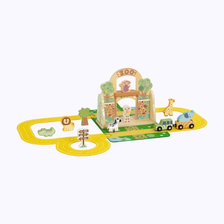 TOOKY TOY Mini Zoo Portable Animal Bag Set