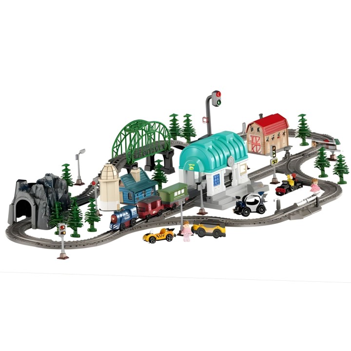 WOOPIE Electric Train Track XXL Train Locomotive Town Set 108 pcs.