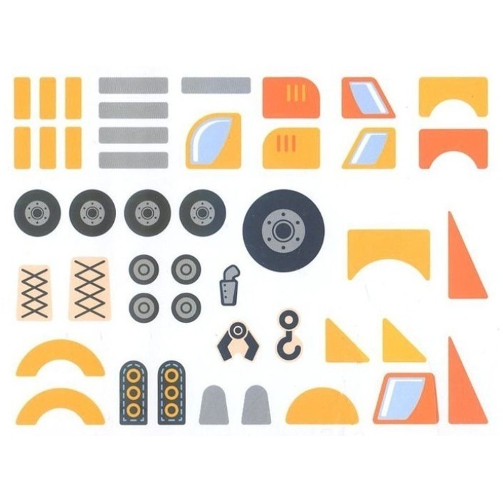 VIGA Wooden Nailing Toy Construction Vehicles 45 Pieces Montessori