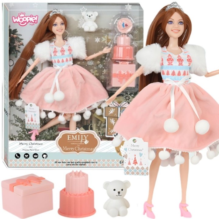 WOOPIE ROYAL Emi Birthday Princess Doll with Teddy Bear