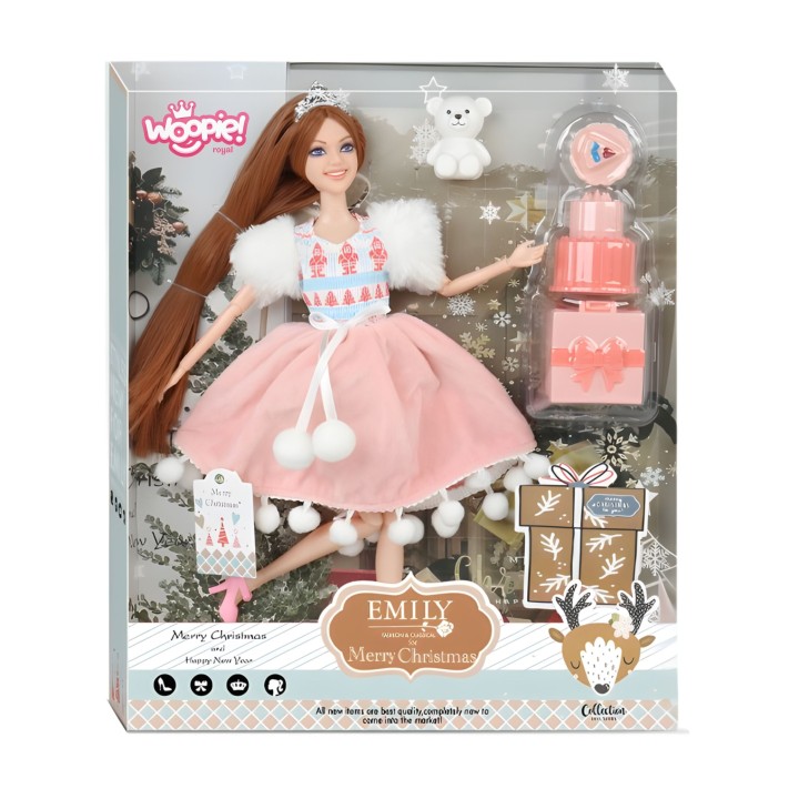 WOOPIE ROYAL Emi Birthday Princess Doll with Teddy Bear