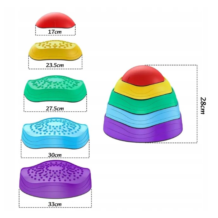 WOOPIE Sensory Path Balance Stones for Children Balance Training 5 pcs.