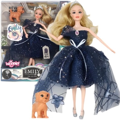 WOOPIE ROYAL Emi Doll in Crown and Black Dress Doggie