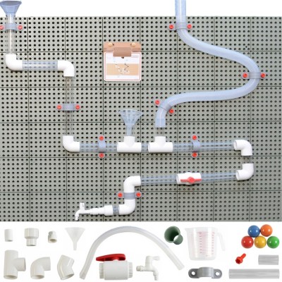 MASTERKIDZ STEM Board Pipe System 84 Pieces Ball Track