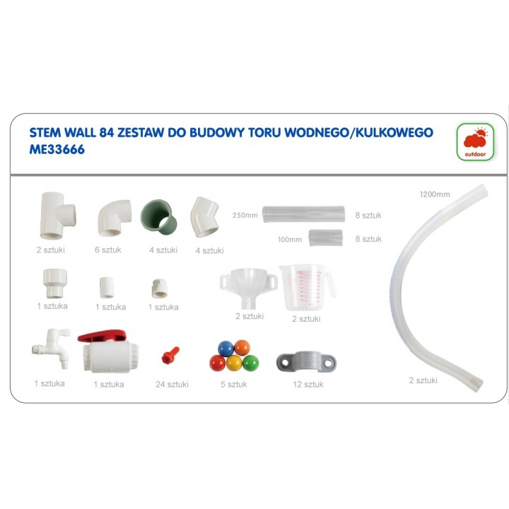 MASTERKIDZ System Rur Do Tablicy STEM 84 elementów