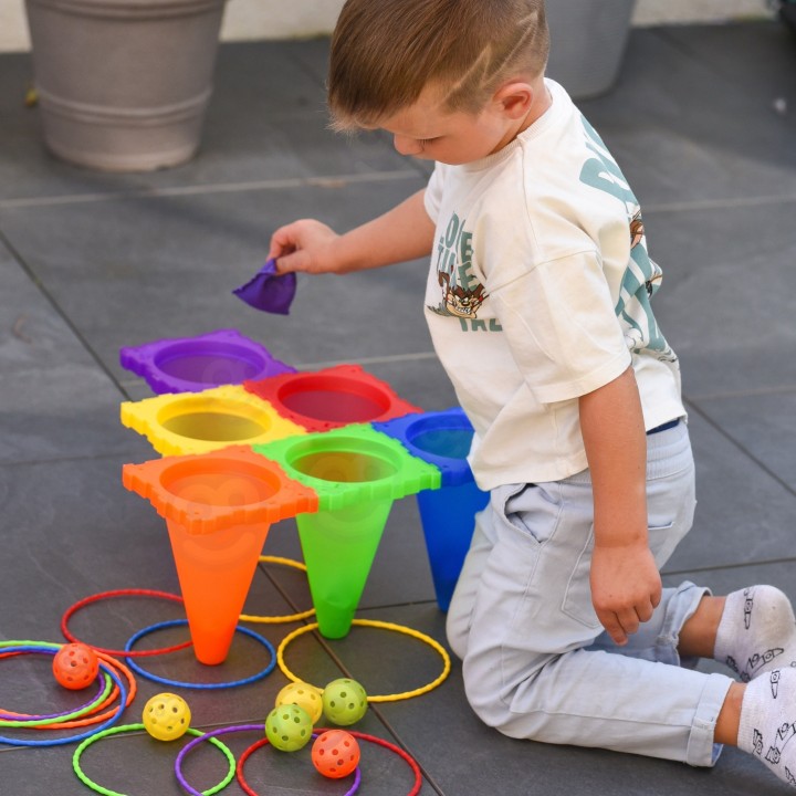 WOOPIE 3-in-1 Garden Game Set 30 Pieces Throw at the Target and Cones