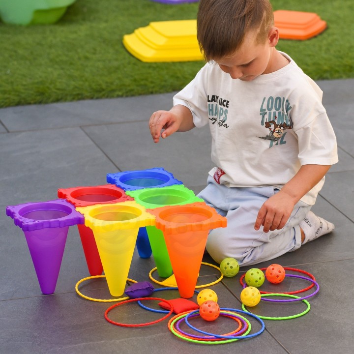 WOOPIE 3-in-1 Garden Game Set 30 Pieces Throw at the Target and Cones