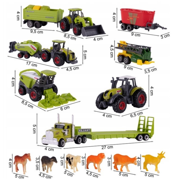 Woopie Tractors Agricultural Machinery Set - Children's Farm