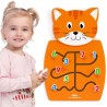 VIGA Wooden Manipulative Board Numbers Kitten FSC Montessori Certificate