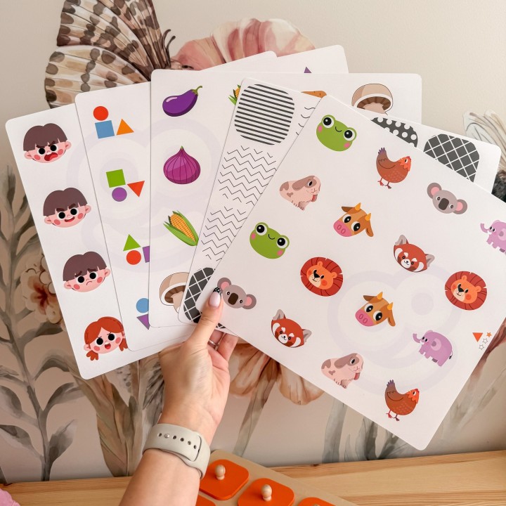 Viga Memory - Guess the Pictures Memory Game, 10 Montessori Cards
