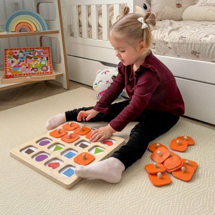 Viga Memory - Guess the Pictures Memory Game, 10 Montessori Cards