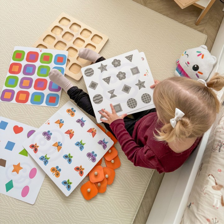 Viga Memory - Guess the Pictures Memory Game, 10 Montessori Cards