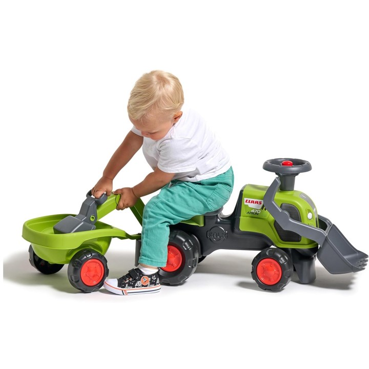 Ride-on Claas Tractor with Excavator and Trailer from 1 year FALK