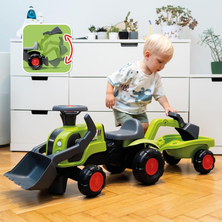 Ride-on Claas Tractor with Excavator and Trailer from 1 year FALK