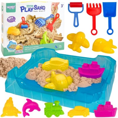 WOOPIE Kinetic Sand 0.5 kg with Table and Molds