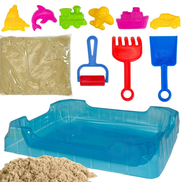WOOPIE Kinetic Sand 0.5 kg with Table and Molds