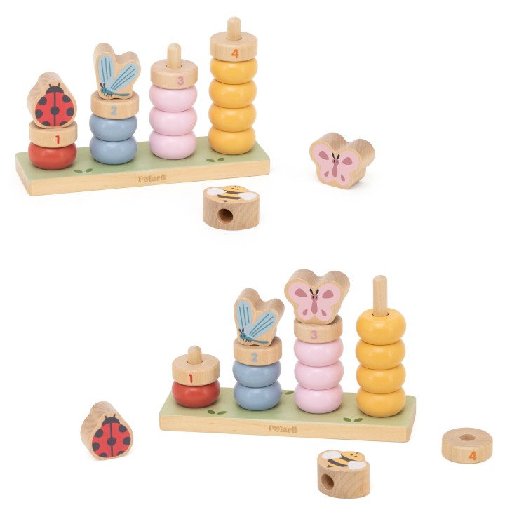 Wooden Spring Puzzle for Learning Counting 18m+ for Children by Viga