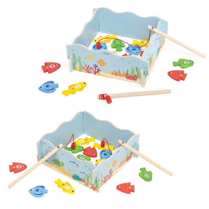 Wooden Magnetic Fishing Game Viga - fun and learning for toddlers