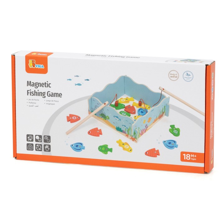 Wooden Magnetic Fishing Game Viga - fun and learning for toddlers