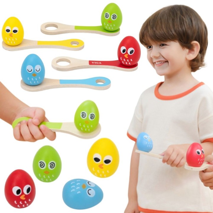VIGA Egg on a Spoon Run for Children - Fun Competition
