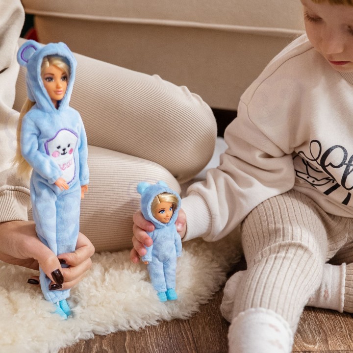 Anlily Teddy Bear Dolls Overalls Set of 2 WOOPIE - Toy for Children