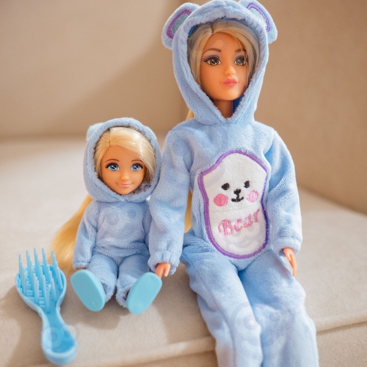 Anlily Teddy Bear Dolls Overalls Set of 2 WOOPIE - Toy for Children