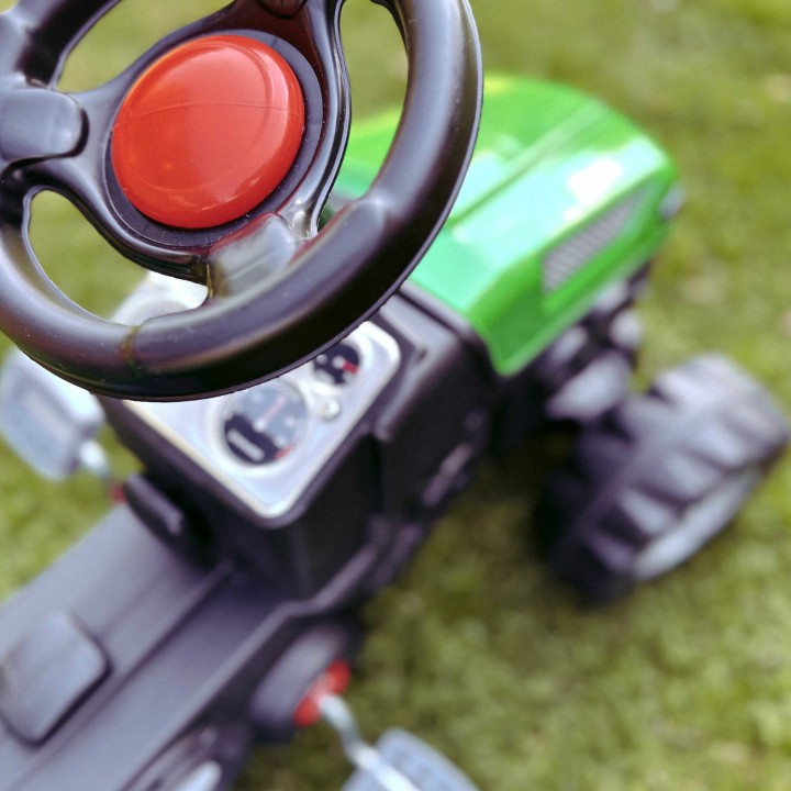 Green tractor with trailer for kids - Woopie garden toy