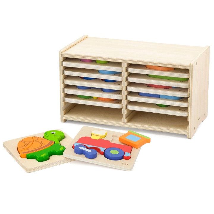 Viga wooden puzzle in a frame – creative fun and learning for your little one