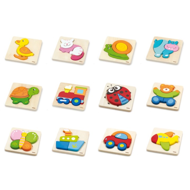 Viga wooden puzzle in a frame – creative fun and learning for your little one