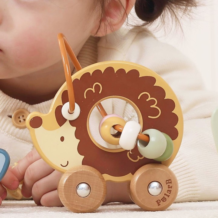 A charming Viga the Hedgehog bead maze – education and fun for toddlers