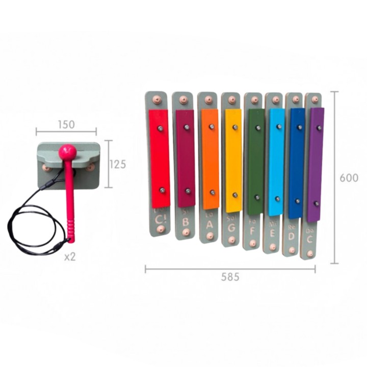Masterkidz Rainbow Wall Xylophone - Large Educational STEM Instrument
