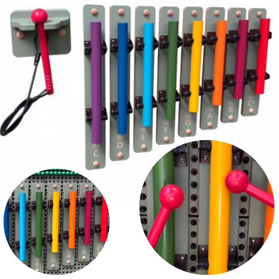 Sound Tubes with Sticks for the Masterkidz STEM Panel - musical toy