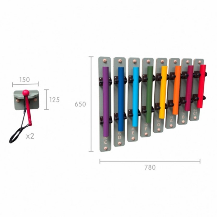 Sound Tubes with Sticks for the Masterkidz STEM Panel - musical toy