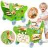 VIGA Drewniany Pchacz Edukacyjny Krokodylek 12w1