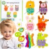 WOOPIE GREEN Wooden Lace 5-in-1 Animals for Threading