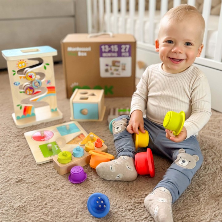 Montessori Box 6in1 WOOPIE - Wooden Educational Set for Toddlers