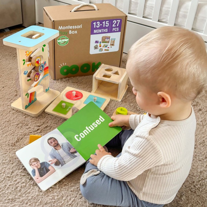 Montessori Box 6in1 WOOPIE - Wooden Educational Set for Toddlers