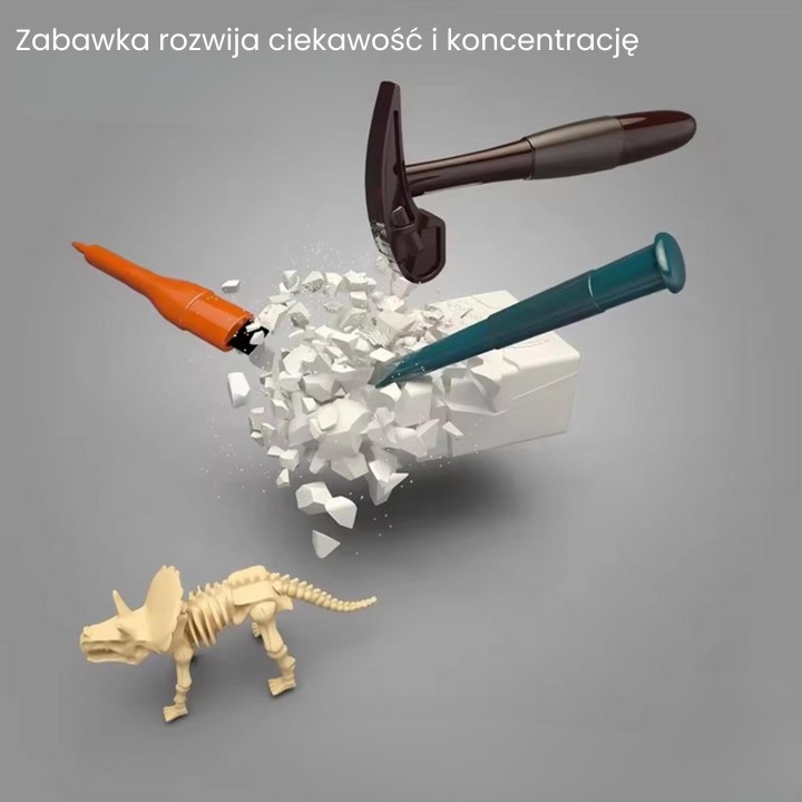 WOOPIE "Little Archaeologist" Excavation Site - 6 Dinosaur Skeletons