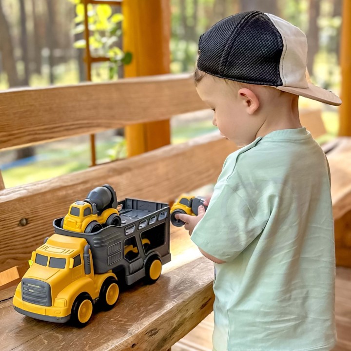 Construction Vehicle Set with Truck and Tow Truck – WOOPIE