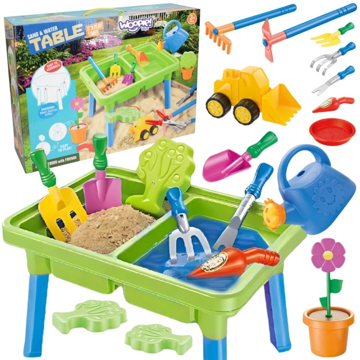 WOOPIE Water Table 2 in 1 Sandbox - 13 Activities for Children