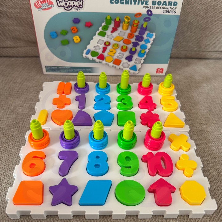 WOOPIE Montessori Puzzle 139 pieces - Brain Sorter Letters Numbers